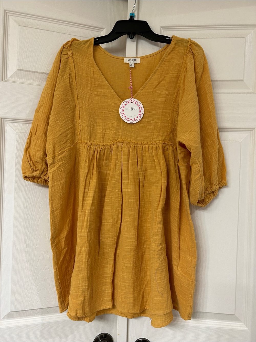 Umgee Mustard Yellow Mini Dress